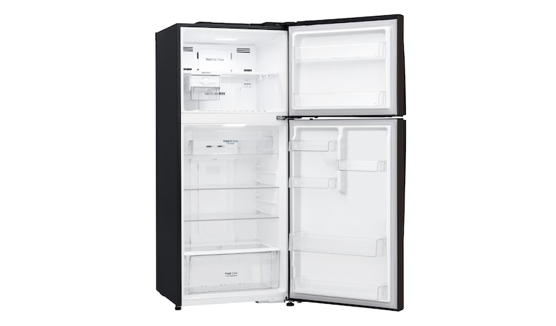 LG 441L Top Mount Fridge with Door Cooling+™ in Anti-fingerprint Black Steel, GT-442BTDC
